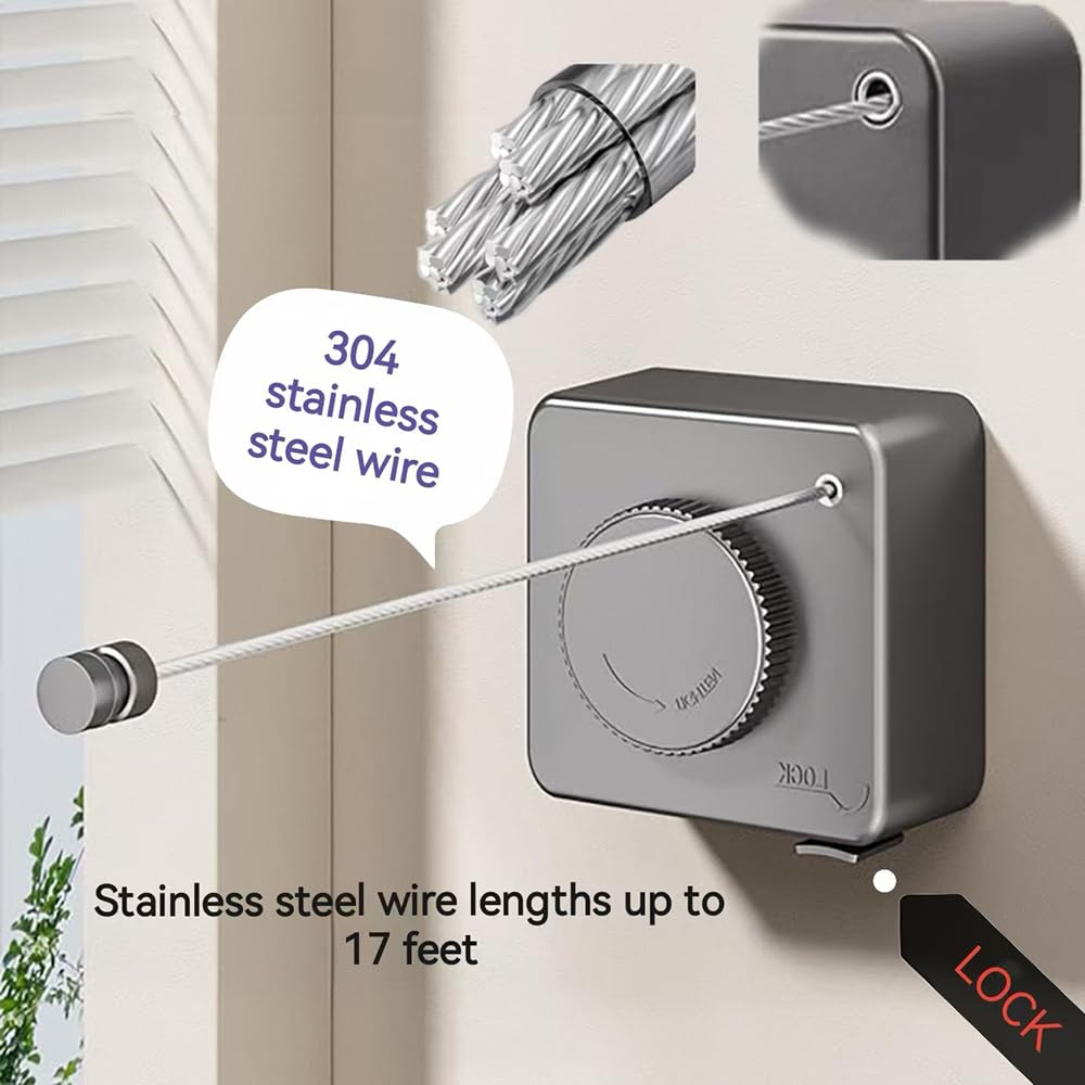 Retractable Clothesline (17 Foot)
