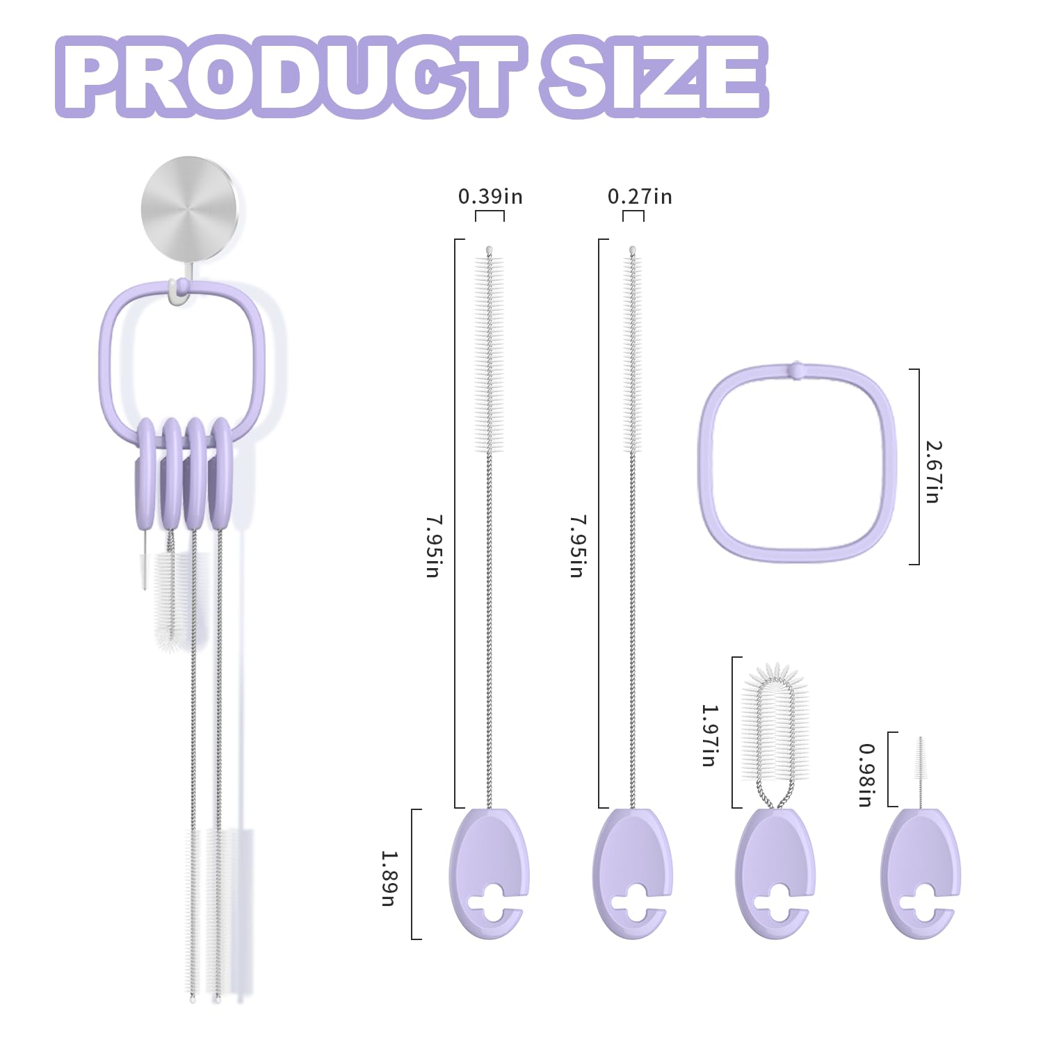4in1 Straw Cleaner Brush Set (4 Count)
