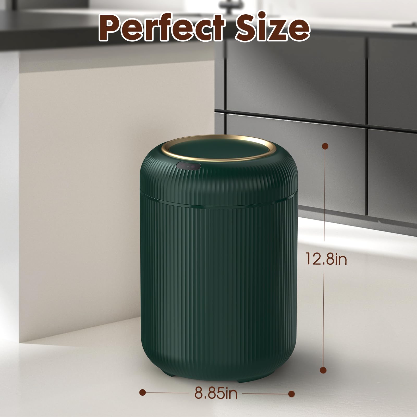 Touchless Sensor Trash Can Bathroom