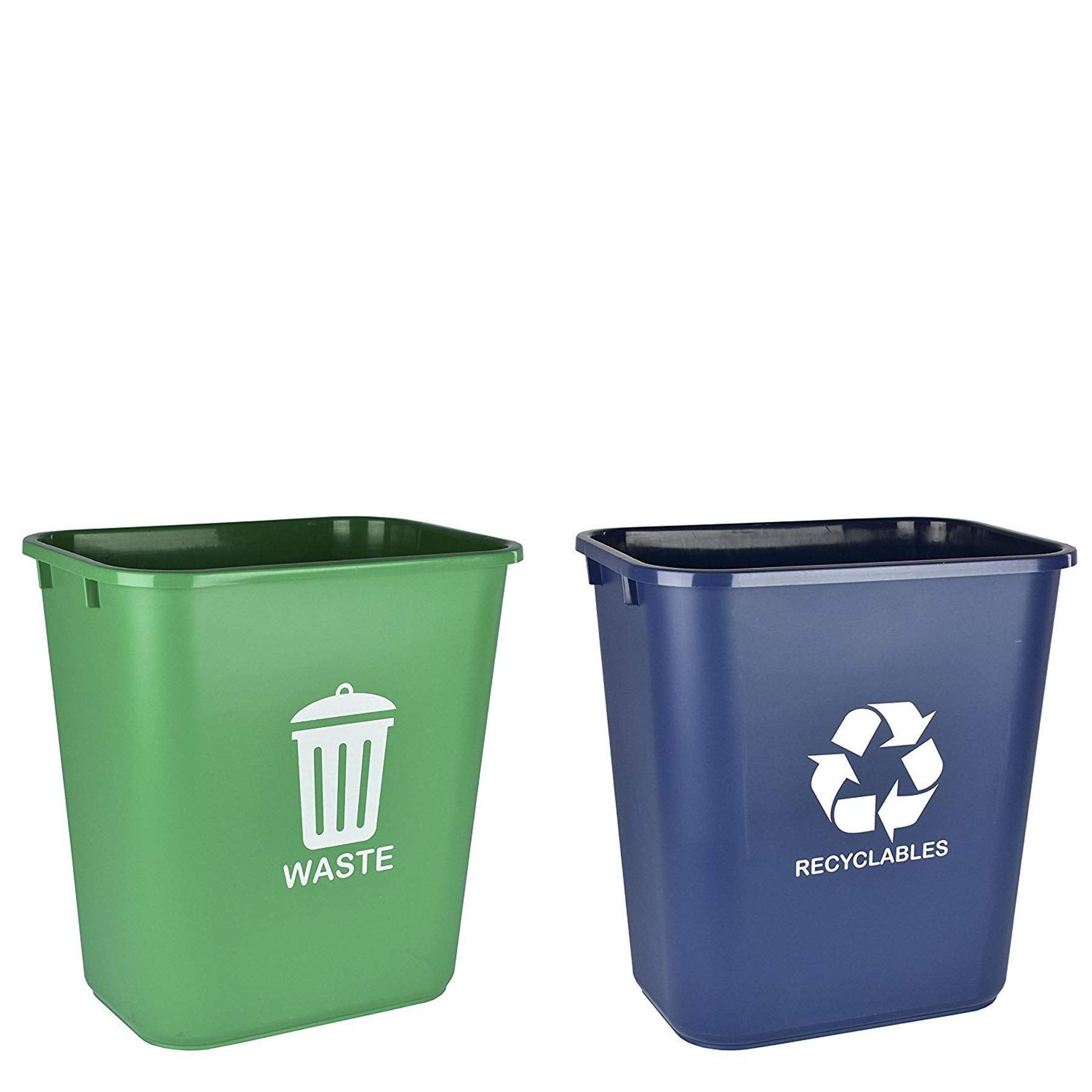 Wastebasket Bin for Recycling and Waste (2 Count)