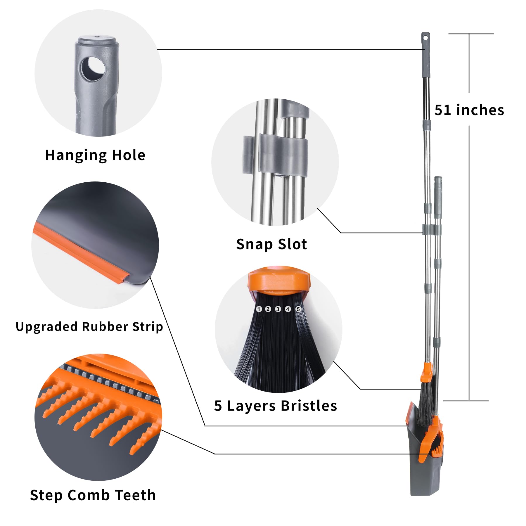 Broom and Dustpan Set for Home