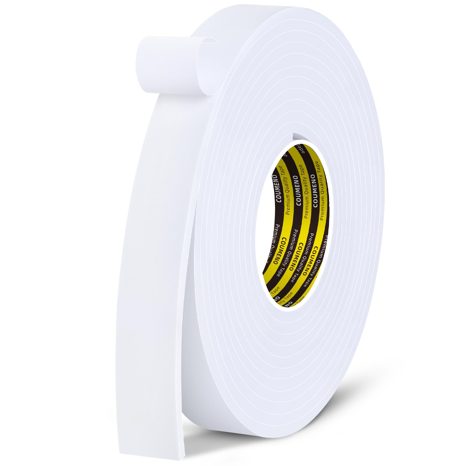 White Foam Tape Weather Stripping Sealing Sponge (16.4 Foot)
