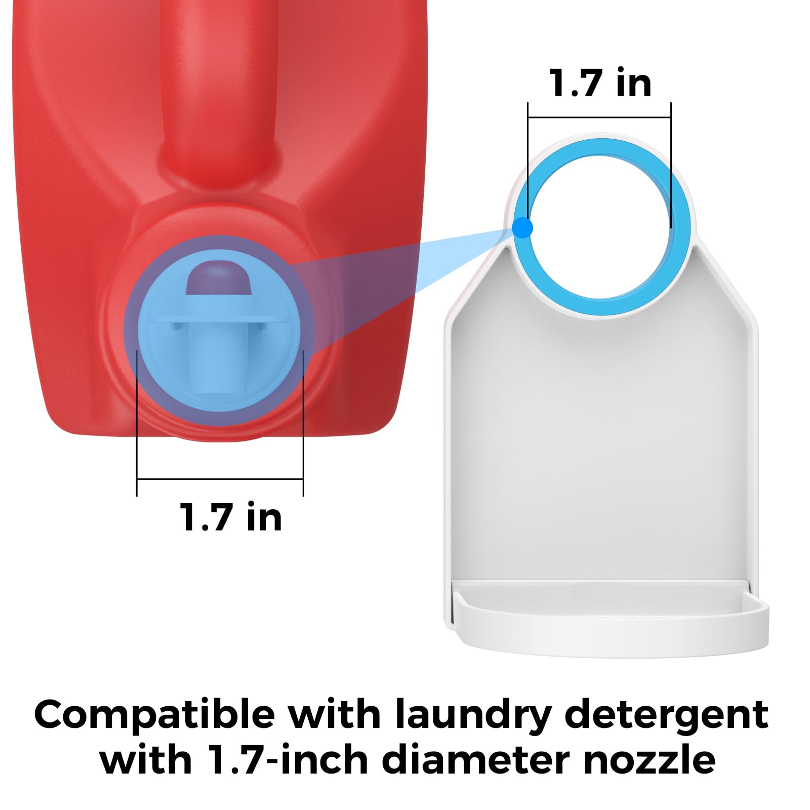 Laundry Detergent Dispenser Cup Holder & Nozzle Force