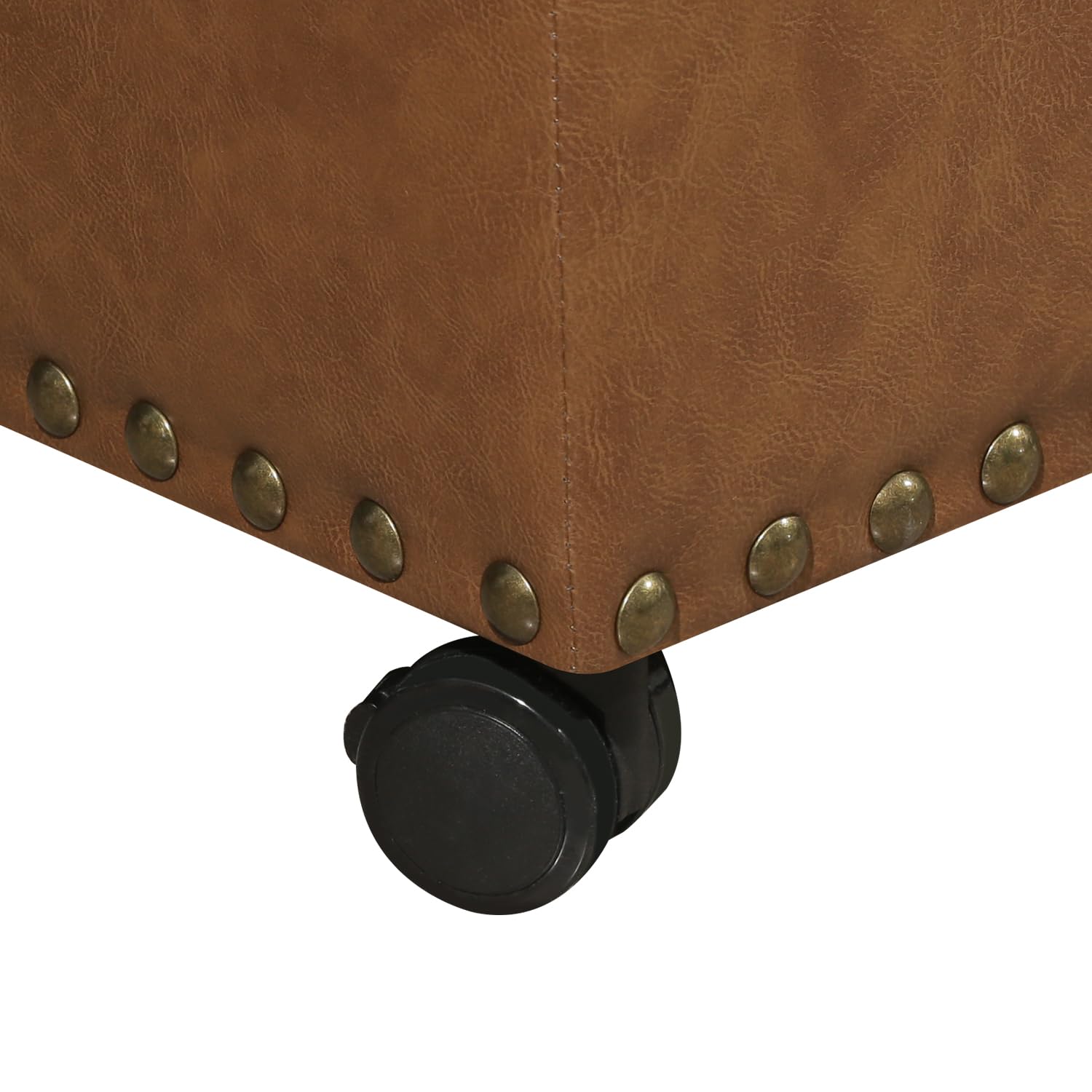 Leather Storage Ottoman