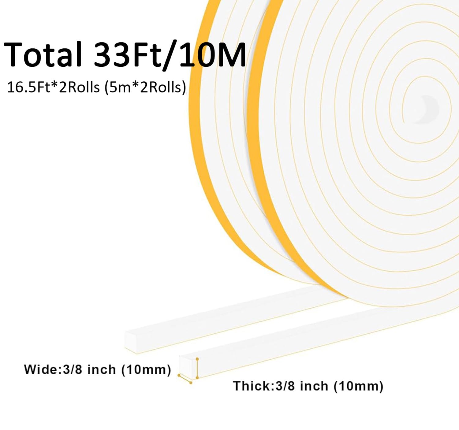 Square Foam Seal Tape (33 Foot)