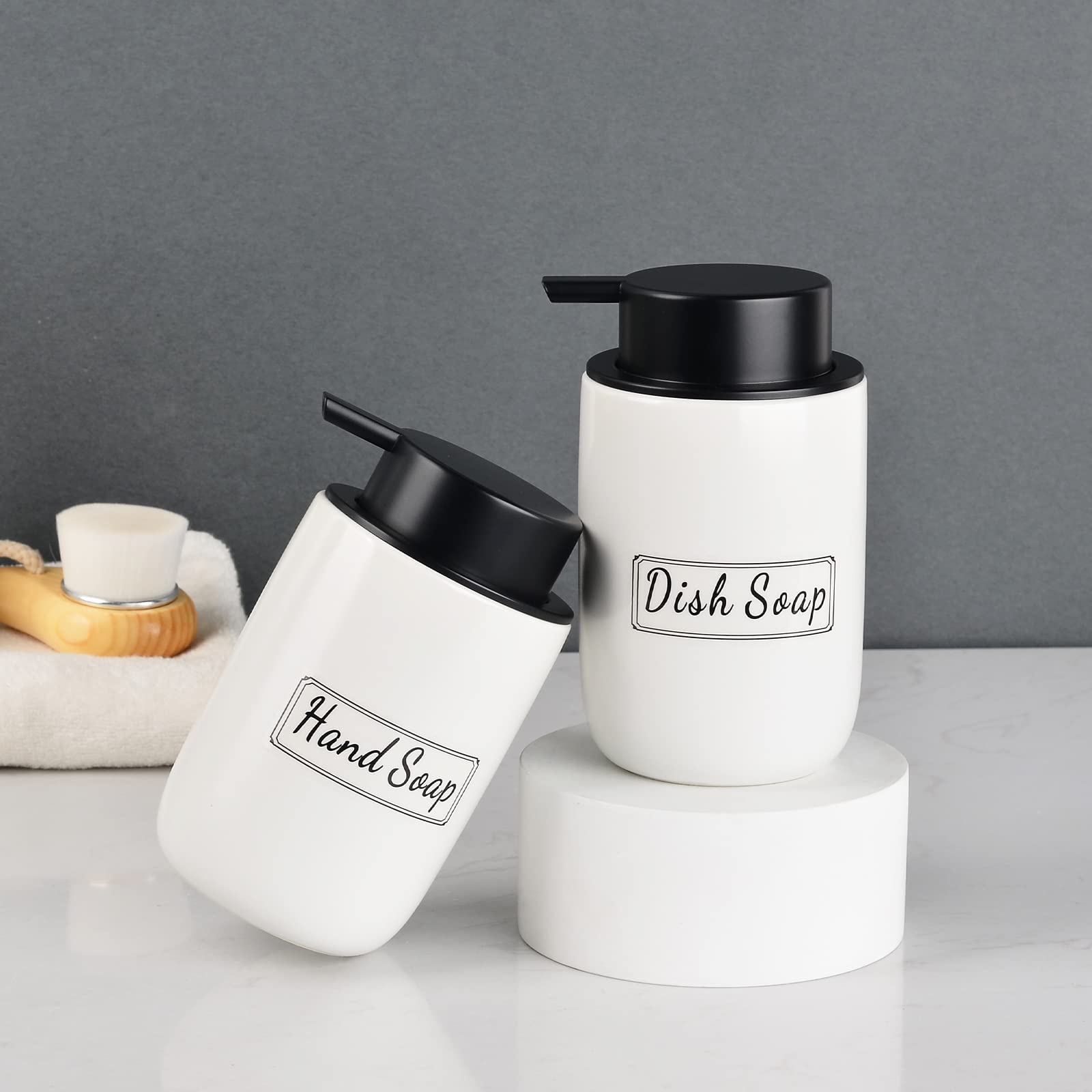 White Soap Dispenser Set (2 Count)