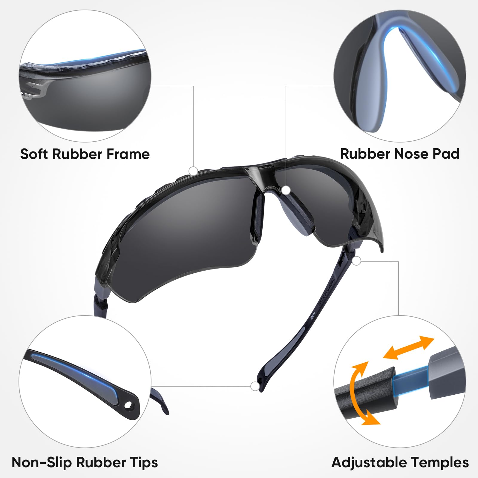 3PK Anti Fog Safety Glasses for Men & Women (3 Count)