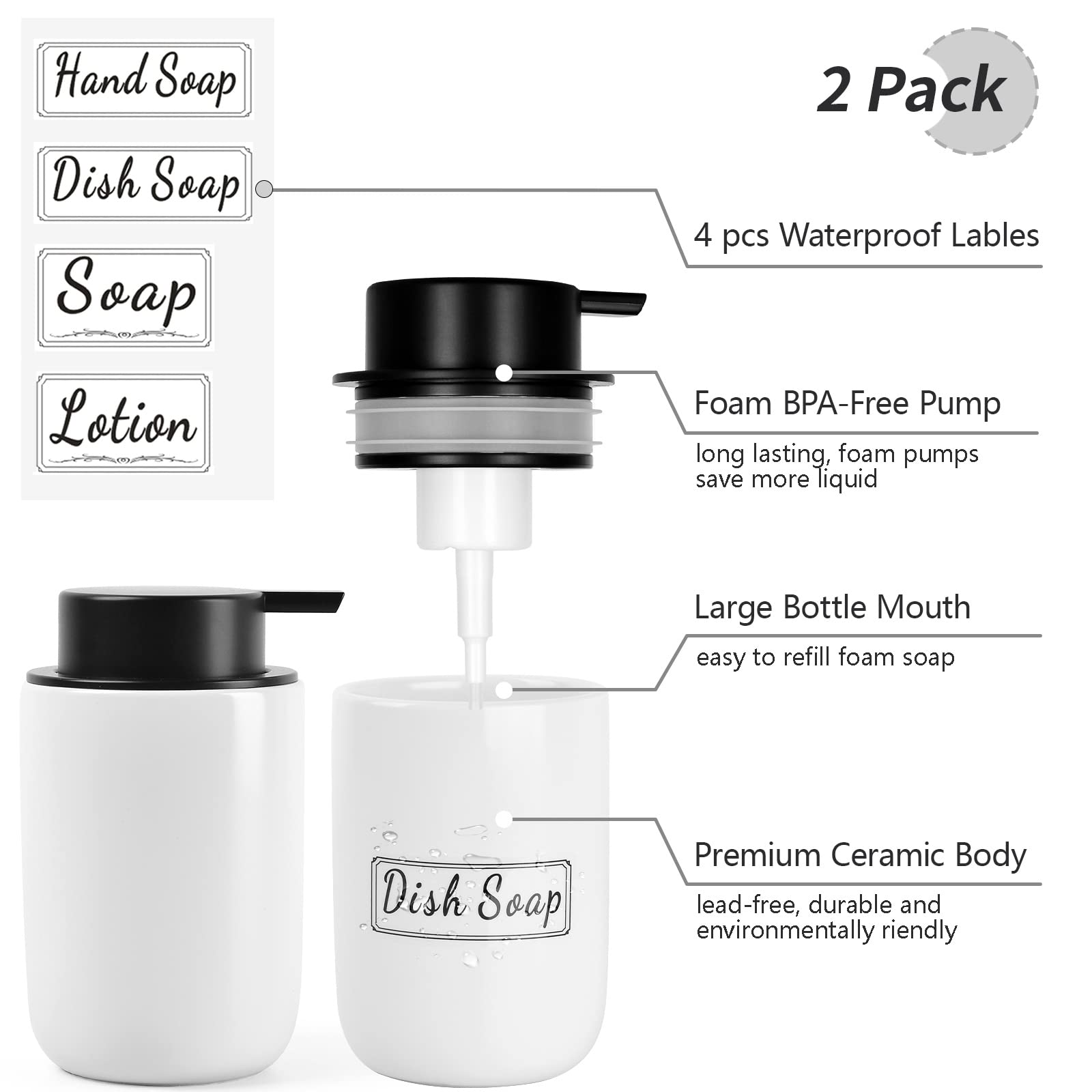 Foaming Soap Dispenser Set (2 Count)