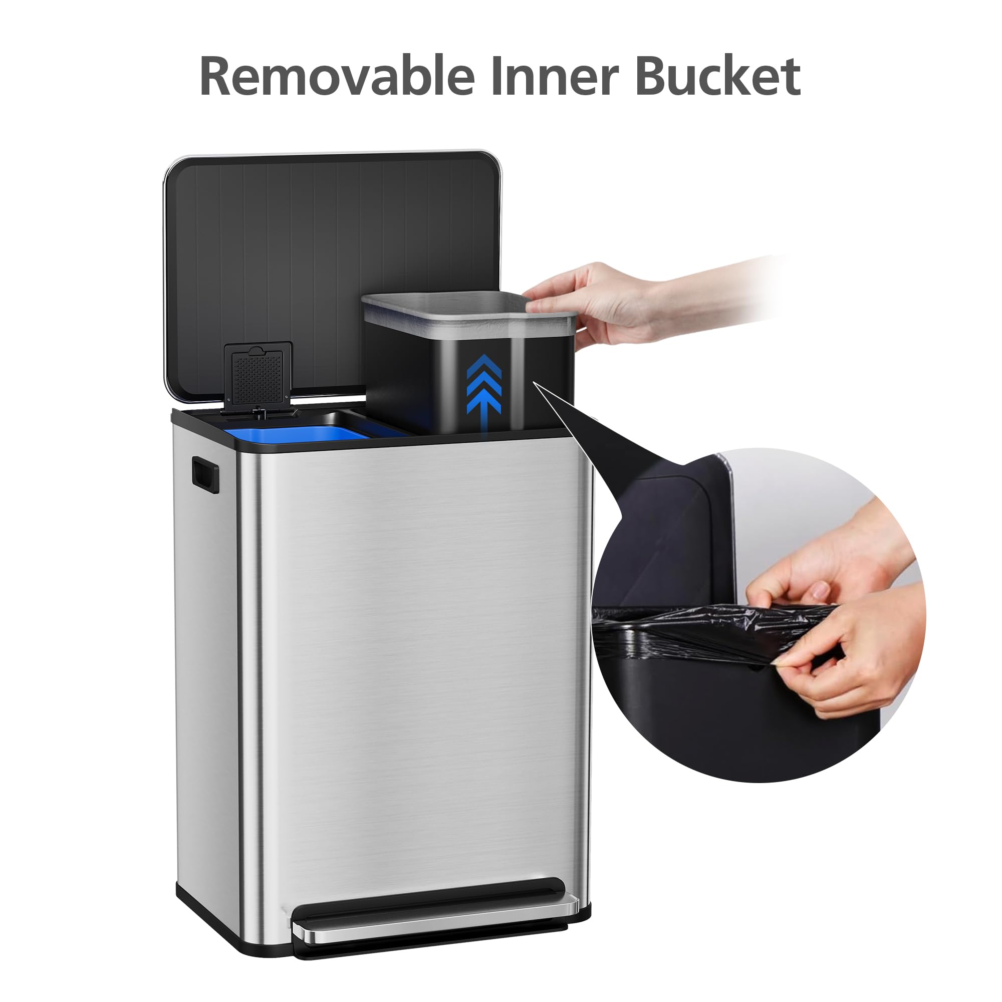 60 L 16 gal Kitchen Trash Can