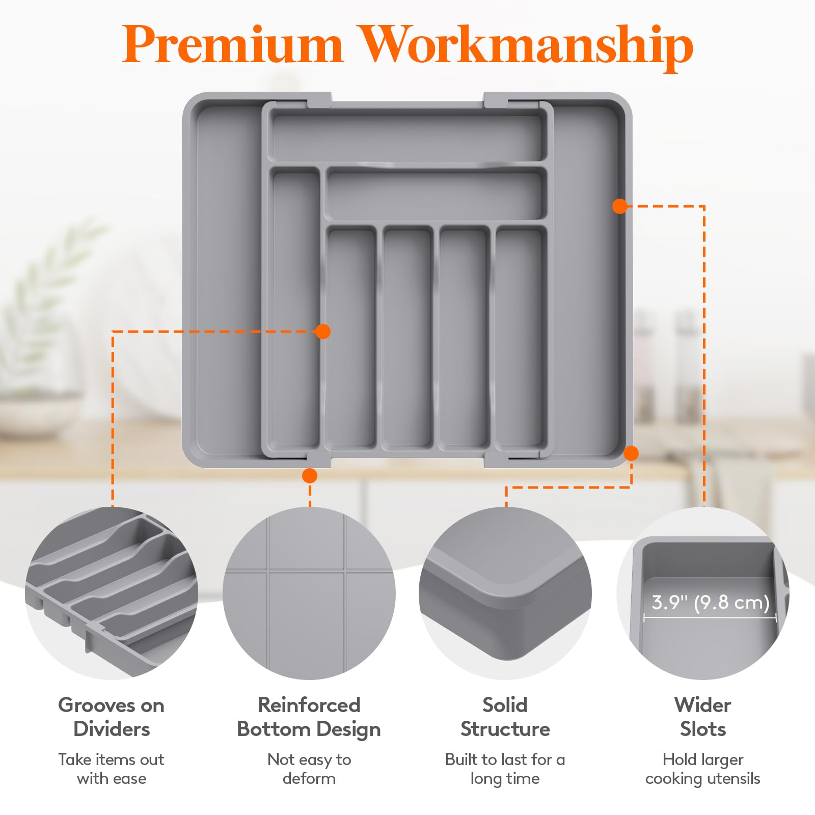 Utensil Organizer for Kitchen Drawer