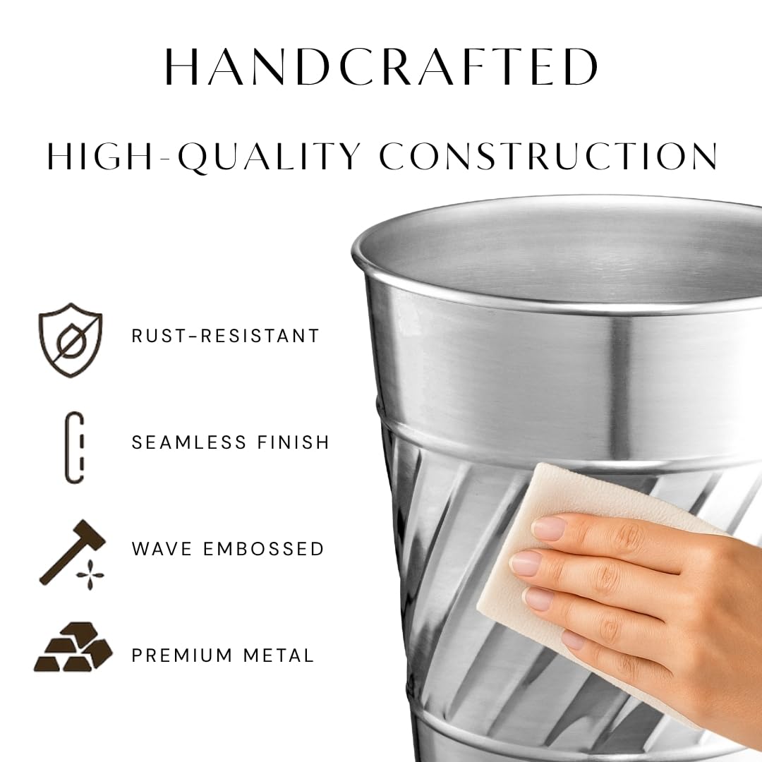 Metal Bathroom Trash Can