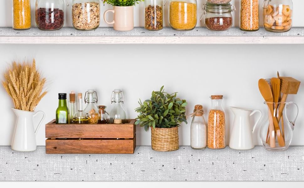 Bulk Shelf Liner 18" W x 288" L Cupboard Liner Shelving Paper for Cabinets and Drawers Pantry Shelf Liners for Kitchen Cabinets Non