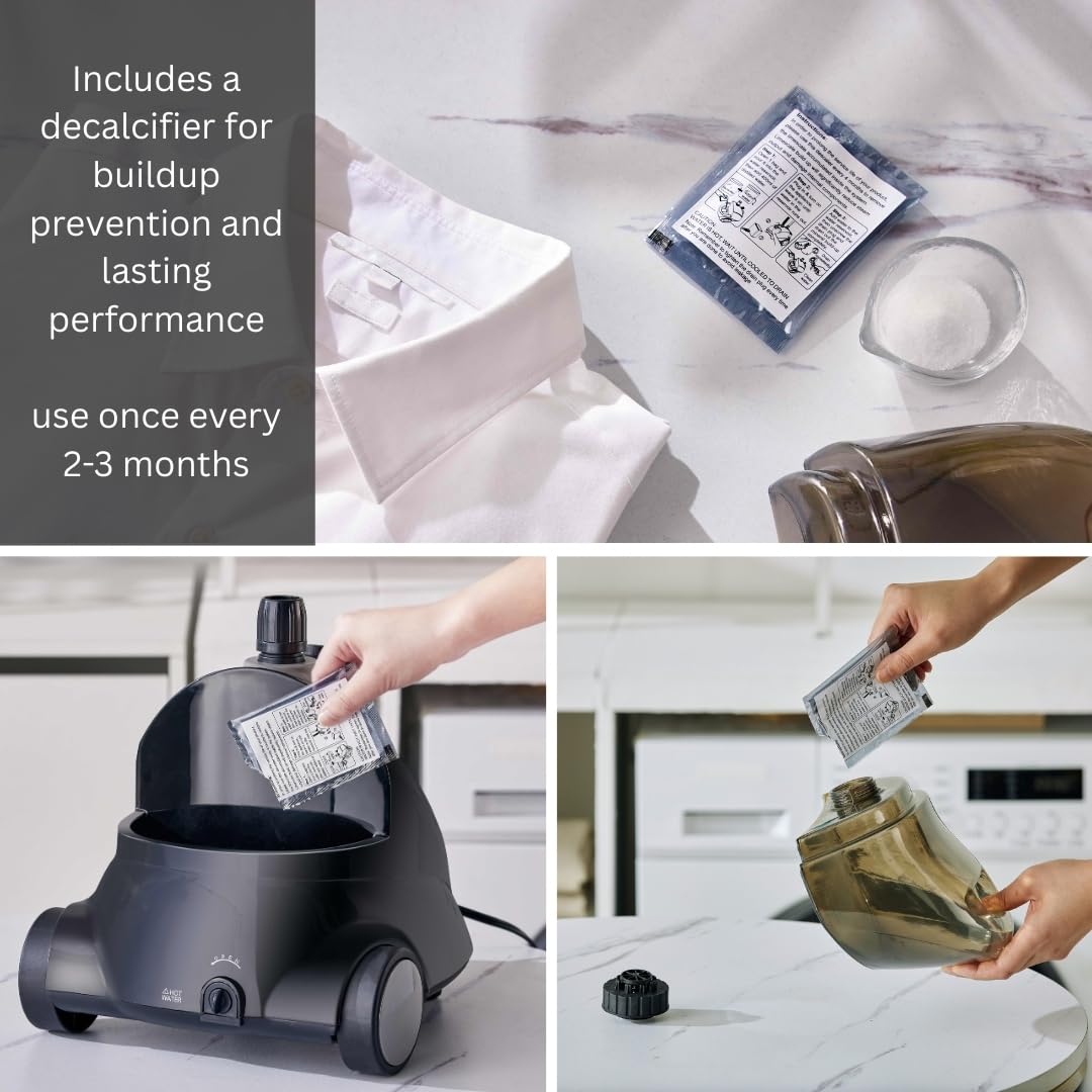 GS18 DJ Standing Garment Steamer with Roll Wheels for Easy Movement