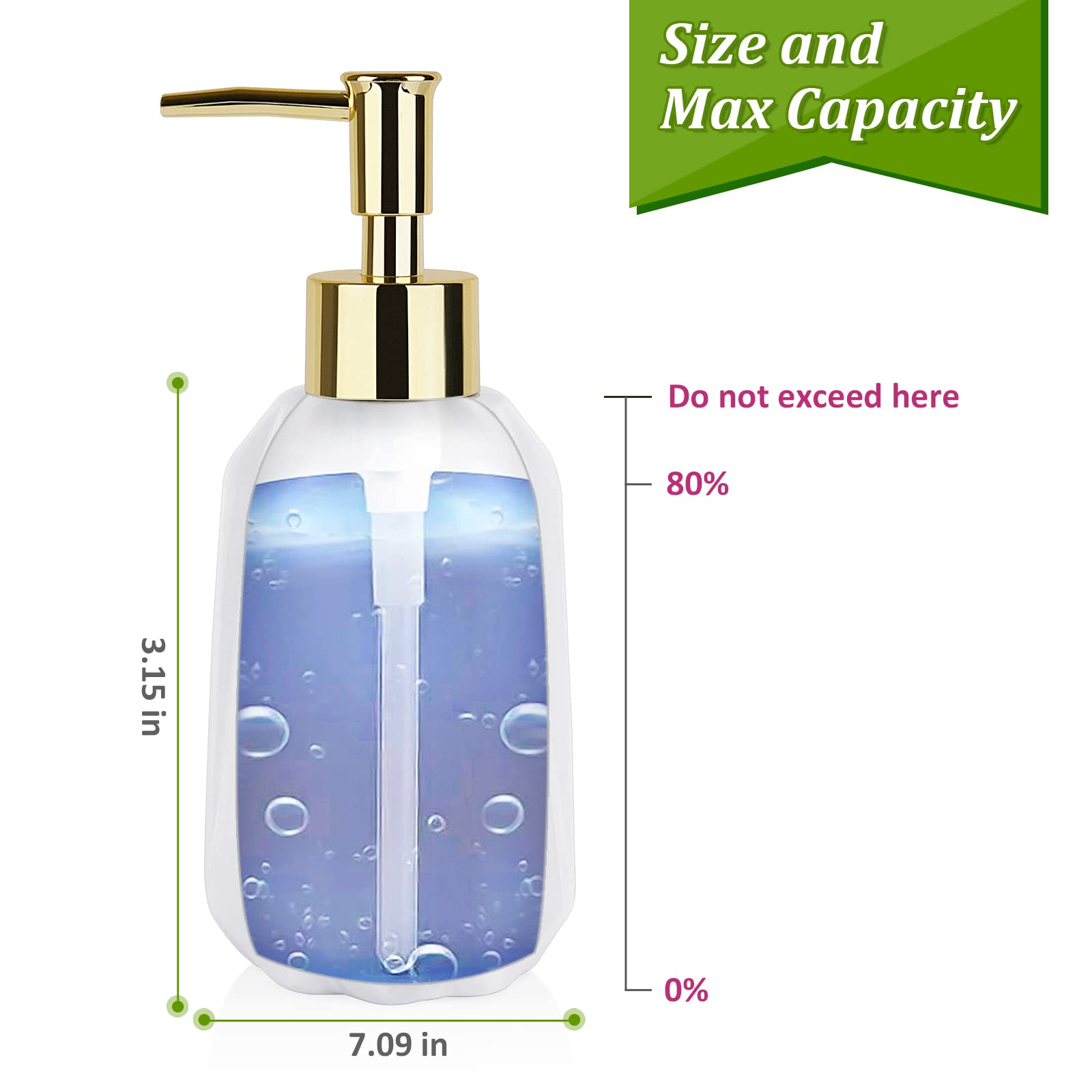 14OZ Hand Soap Dispenser for Bathroom and Kitchen