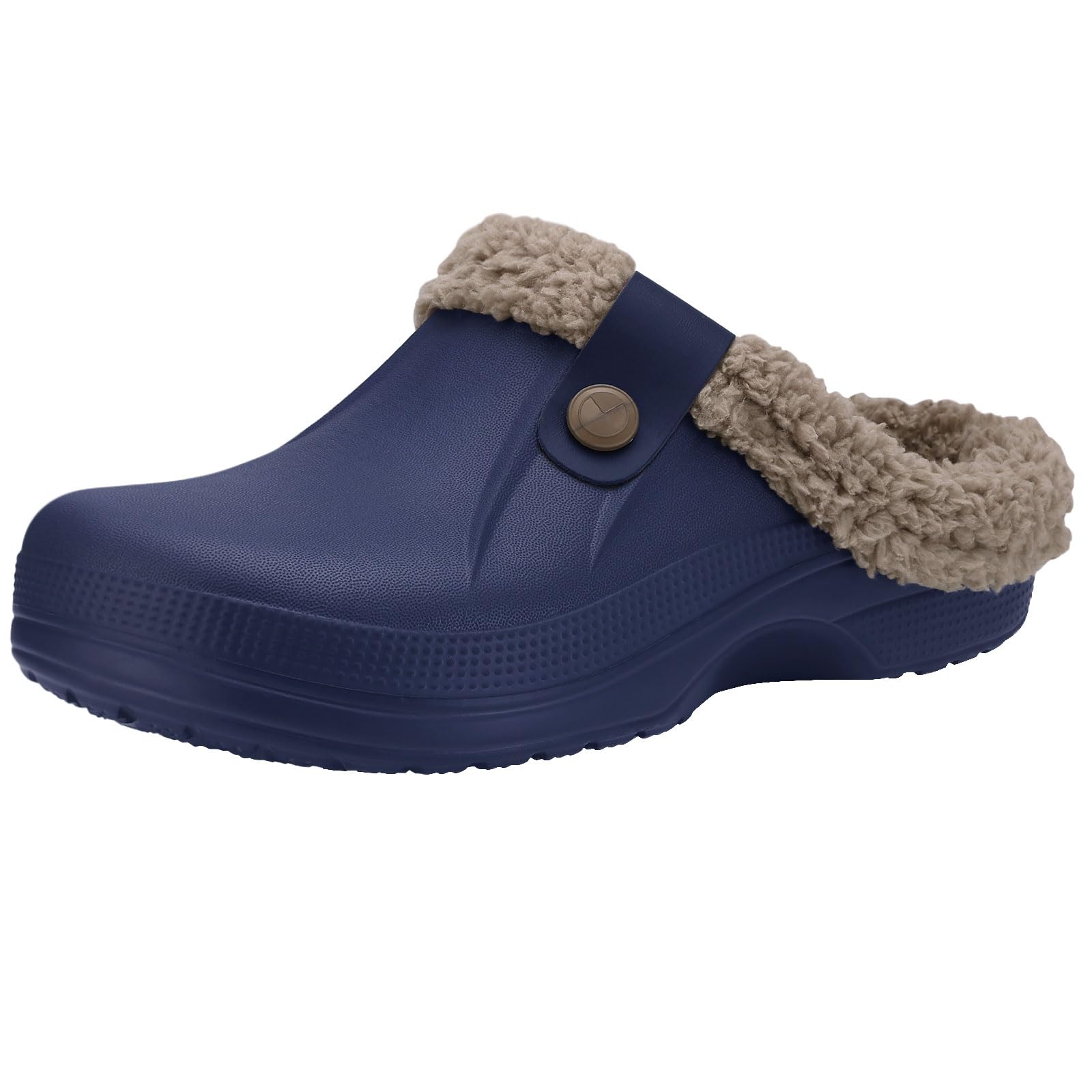 Fur Lined Clogs for Women & Men Fuzzy Slippers with Memory Foam