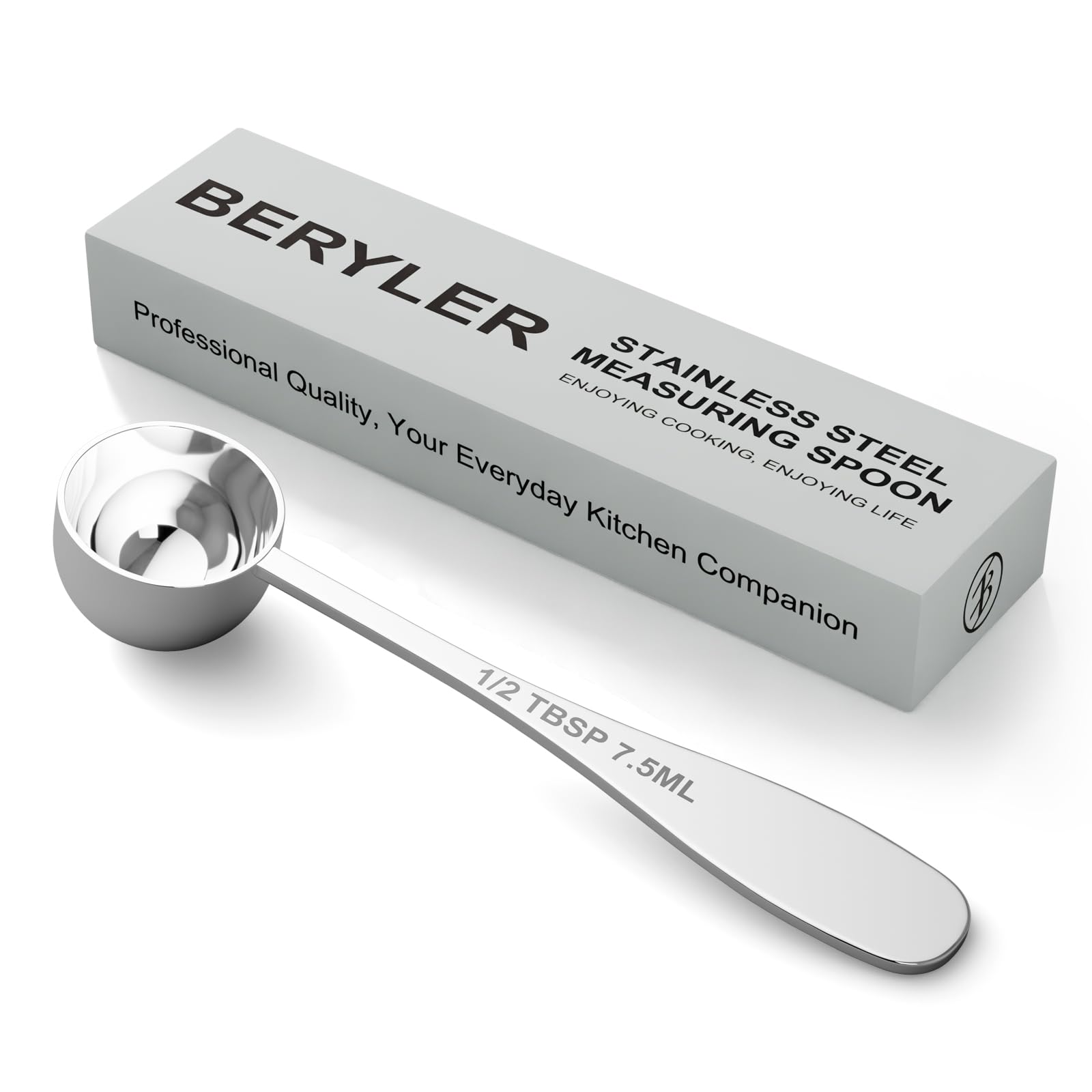 1PCS 1/2TBSP(7.5ML) Measuring Spoon, 18/8(304) Stainless Steel Tablespoon