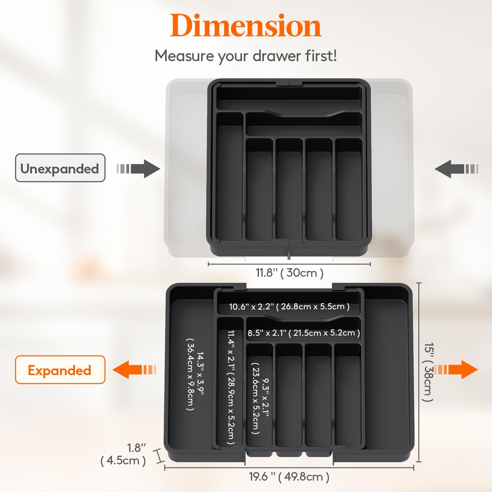 Utensil Organizer for Kitchen Drawer