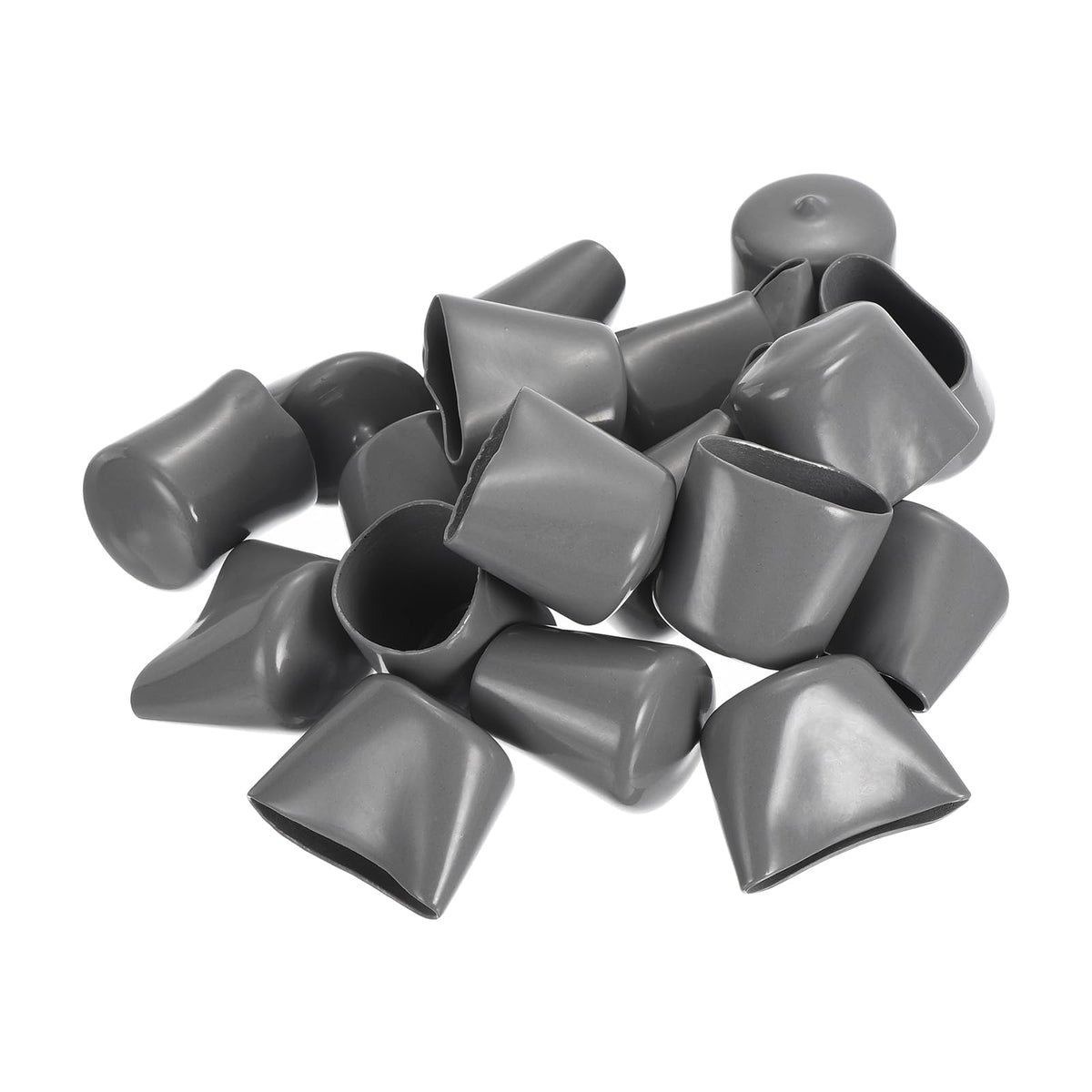 20pcs Rubber End Caps 30mm ID Vinyl Cap Cover Screw Protectors Dark Grey