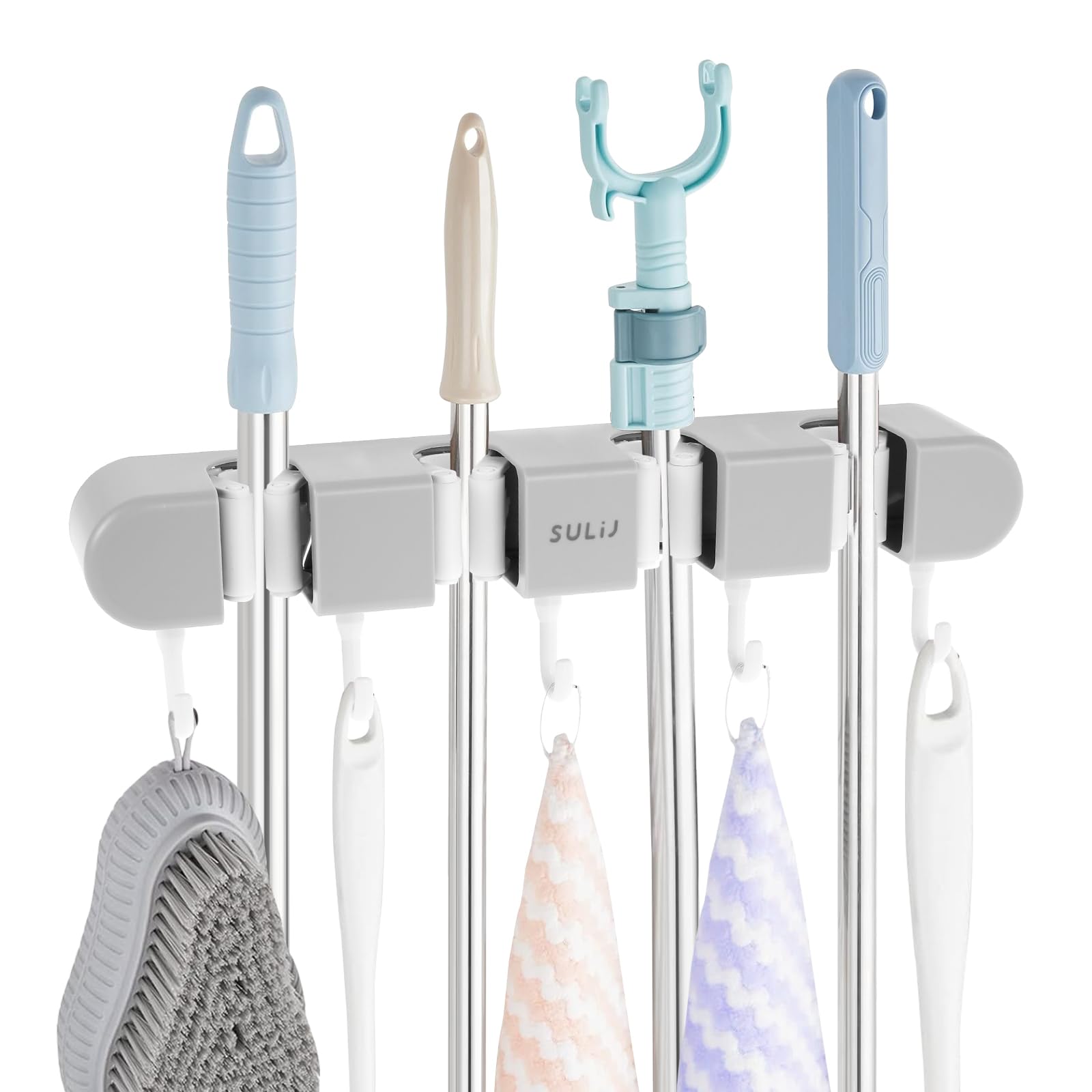 3PCS Broom Holder Wall Mount