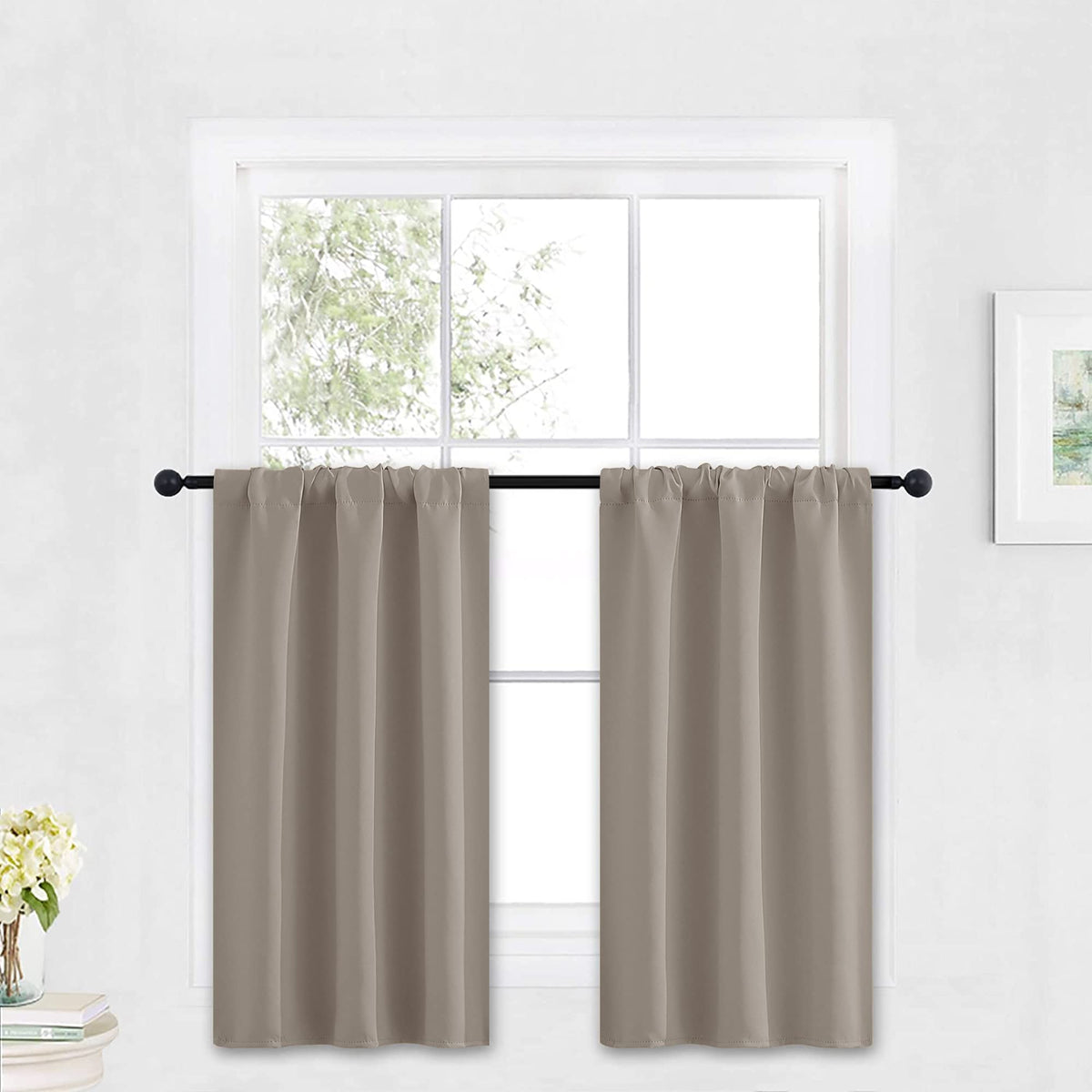 Cafe Blackout Curtains 30 inch Length (2 Count)