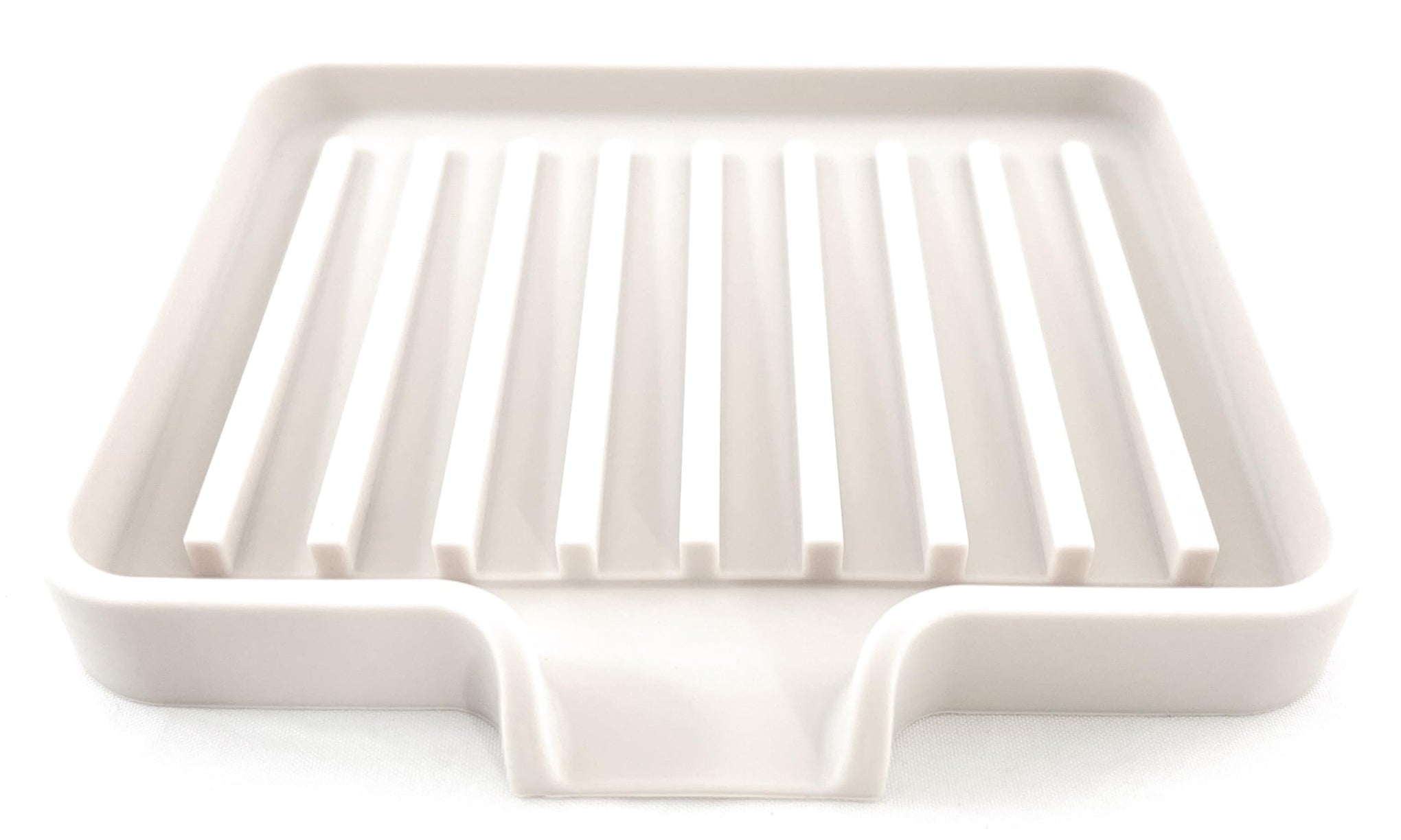 Silicone Soap Dish Tray and Sponge Holder with Drain Chute (2 Count)
