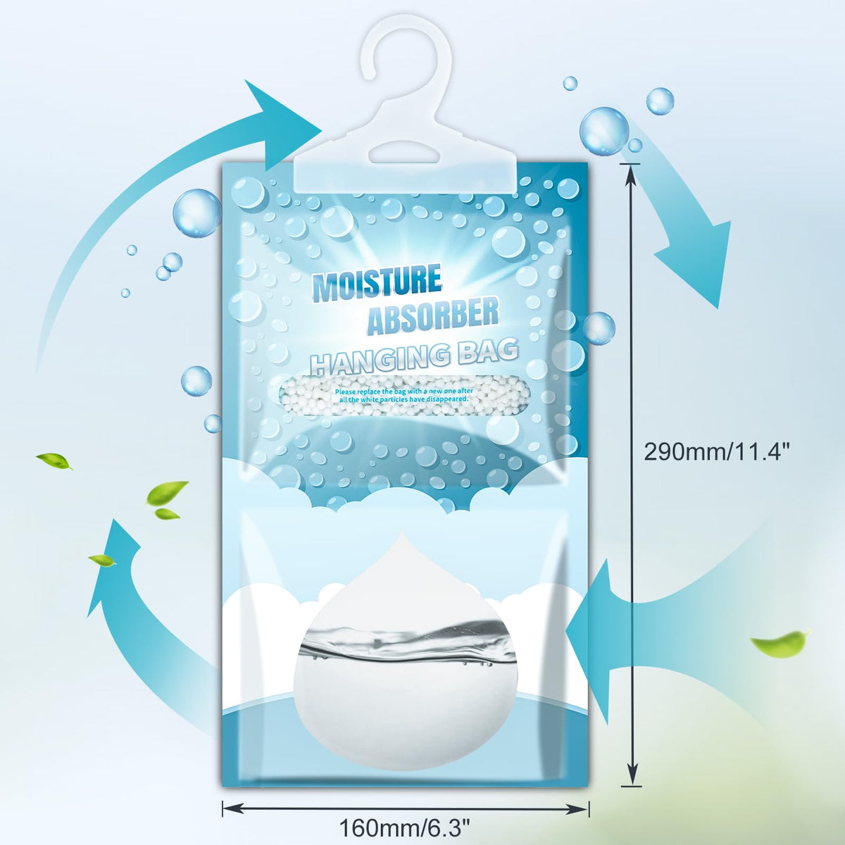 12 Pack Hanging Closet Dehumidifier Bags Moisture Absorbers for Cars (12 Count)