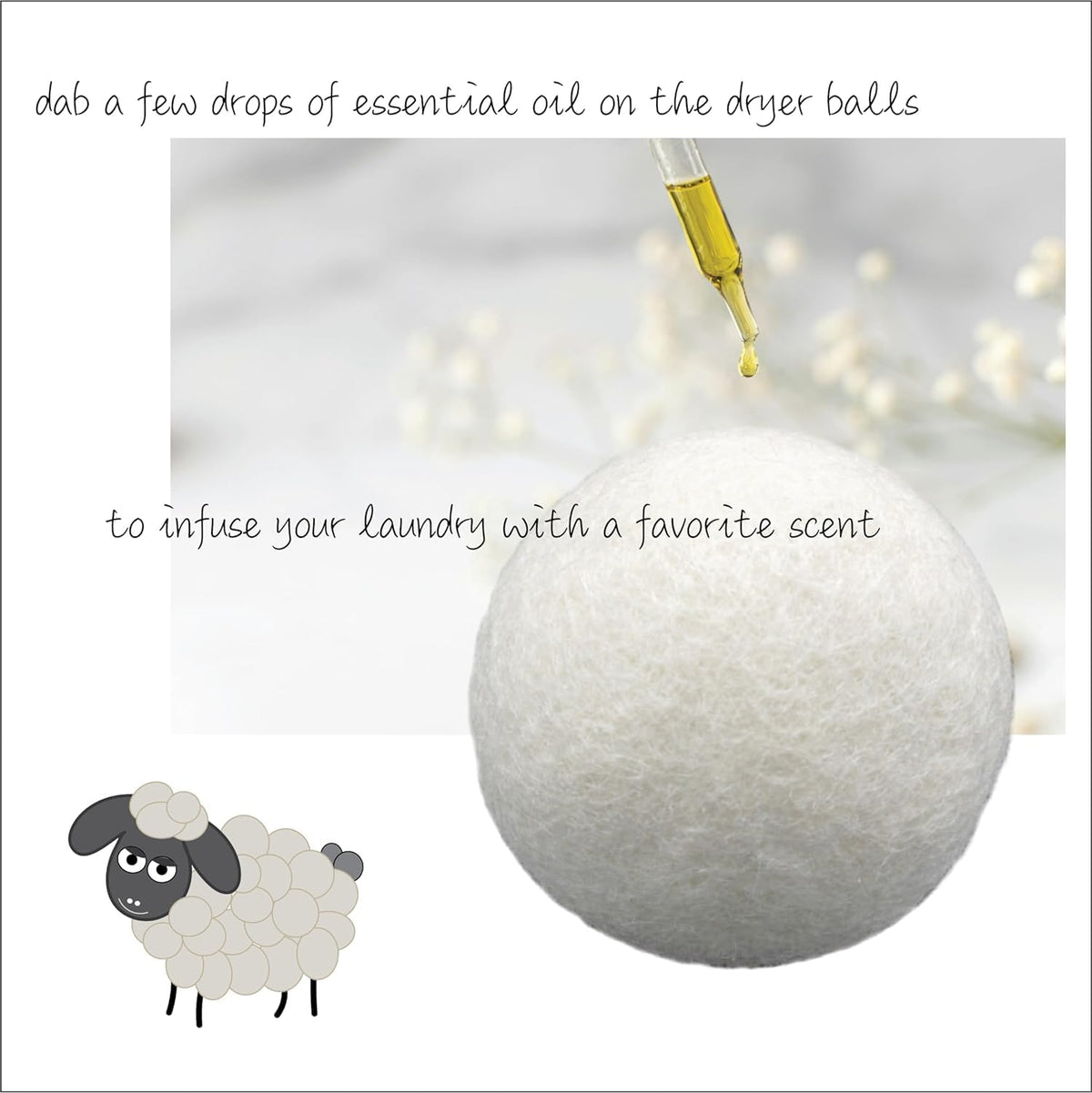 XL Wool Dryer Balls + Felt Storage Bin (3 Count)
