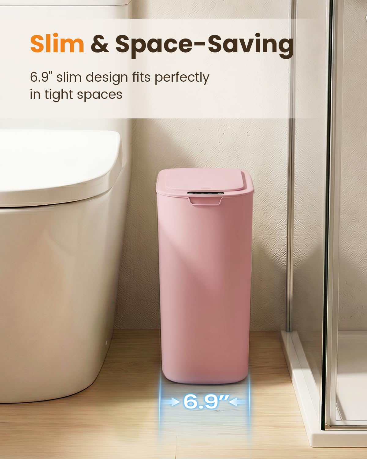 5 Gallon Automatic Bathroom Trash Can with Lid