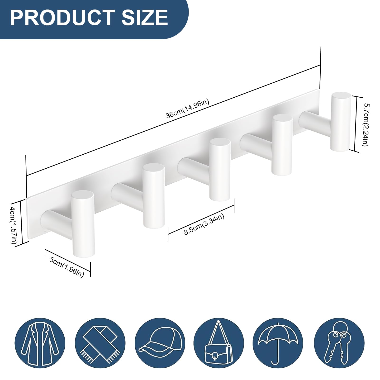 2 Pack White Wall