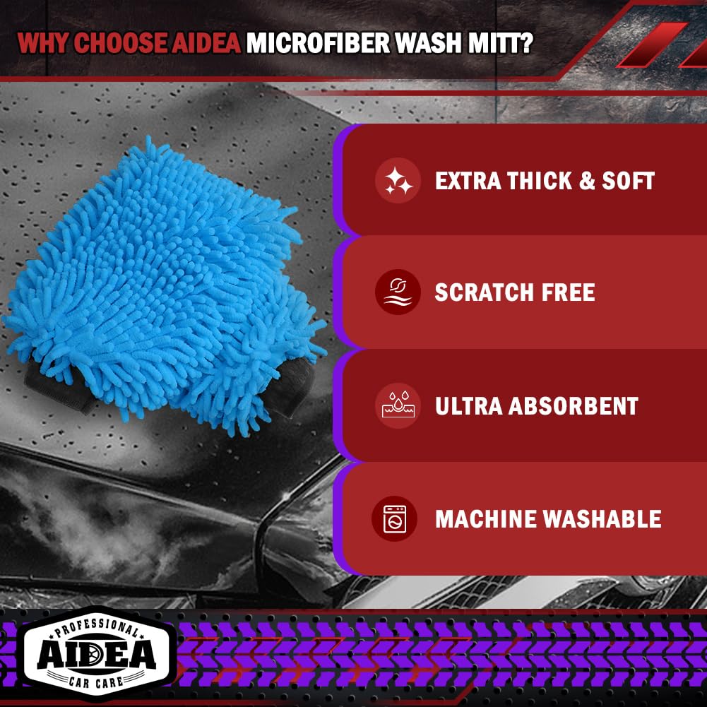 Car Wash Mitt Microfiber