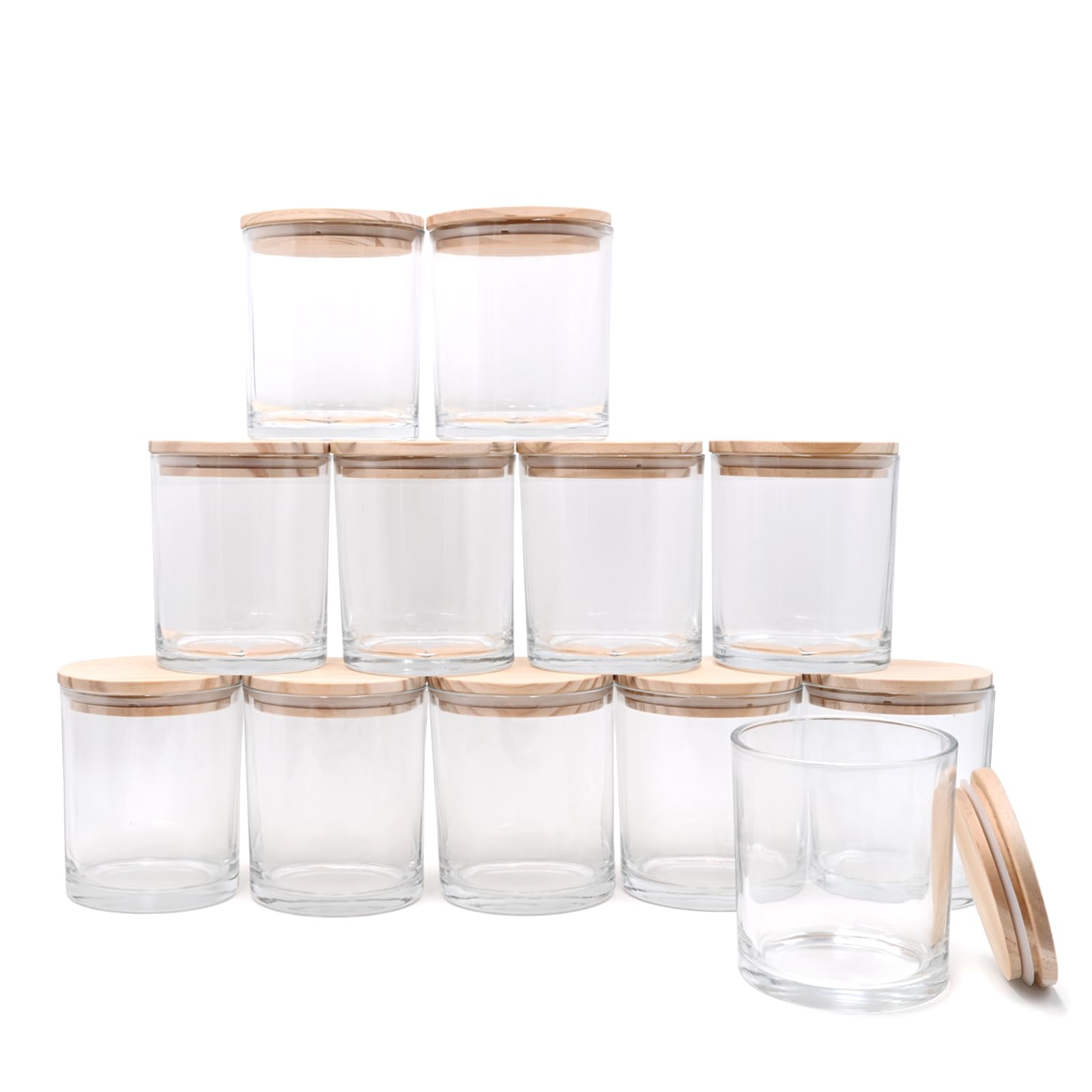 14 OZ Thick Candle Jars for Making Candles 12 Pcs (12 Count)
