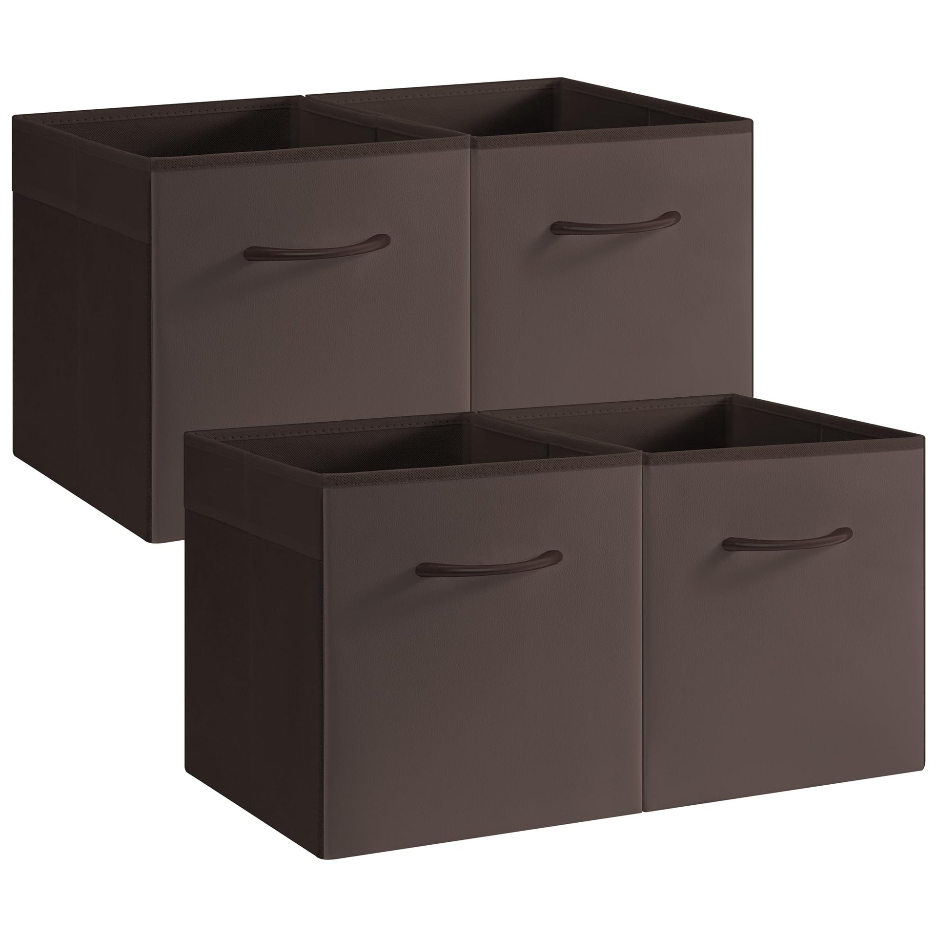 11in Leather Storage Cubes (4 Count)