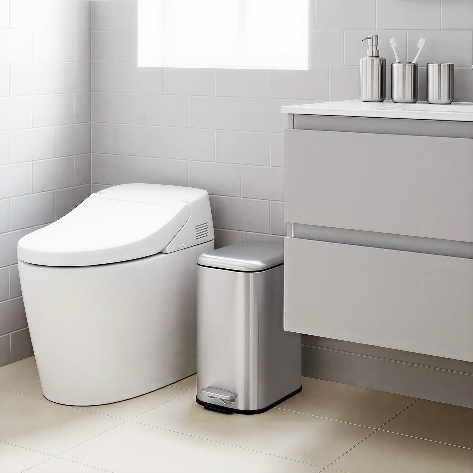 3.2 Gallon Bathroom Trash Can