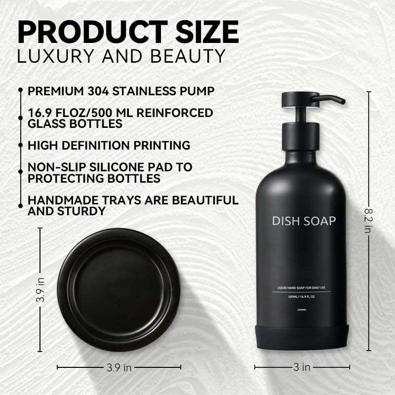 Glass Soap Dispenser Bathroom Set by Janxin