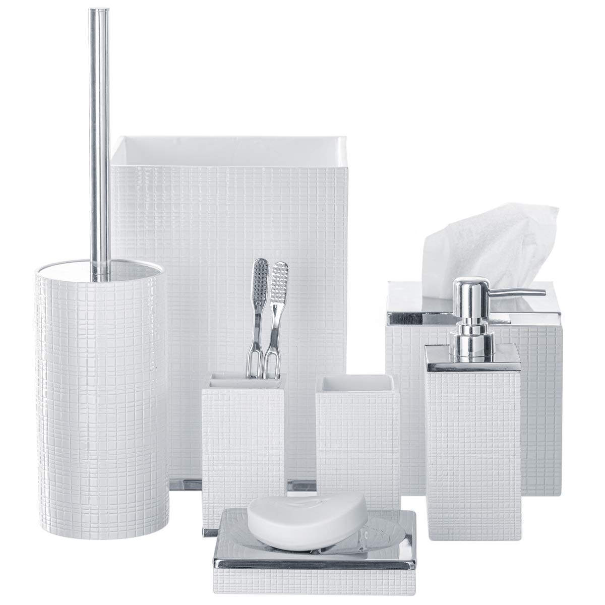 Estella White Toilet Brush Set