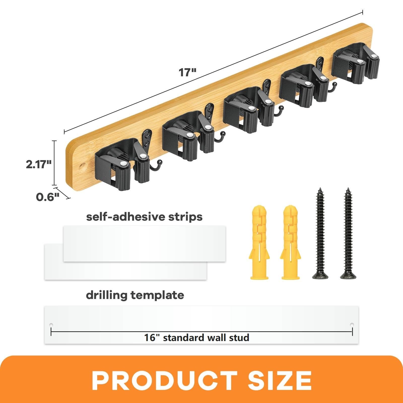 Broom Holder Wall Mount