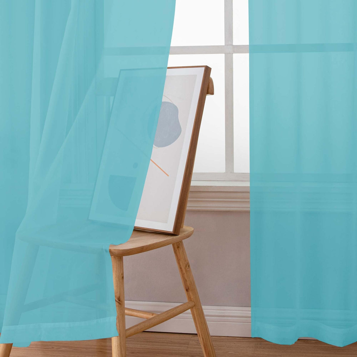 Extra Long Sheer Curtains 120 Inches Long 2 Panels Set (2 Count)