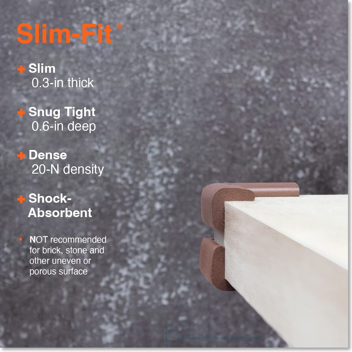 Slimfit Corner Protector for Baby Proofing (8 Count)