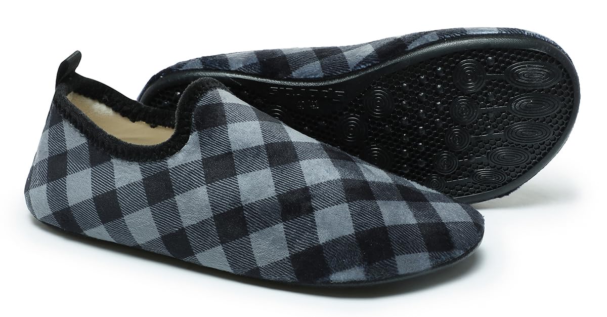 Adult Indoor House Slippers Socks Travel Lightweight Comfort Non Slip Grip House Floor Home Shoes for Women Men