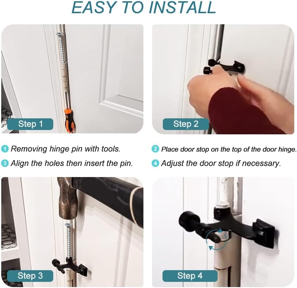 8 Pack Hinge Pin Oil Rubbed Bronze Door Stopper (8 Count)