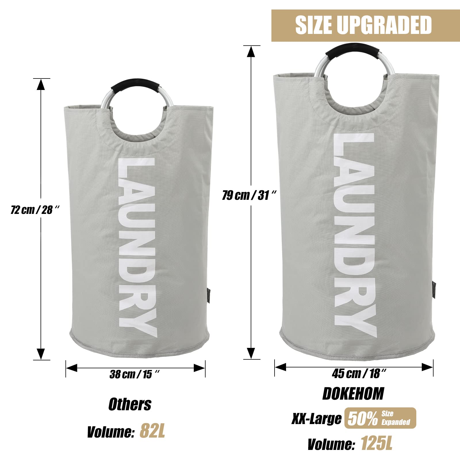 125L X Large Collapsible Washing Laundry Basket Bag - ModHome Supplies