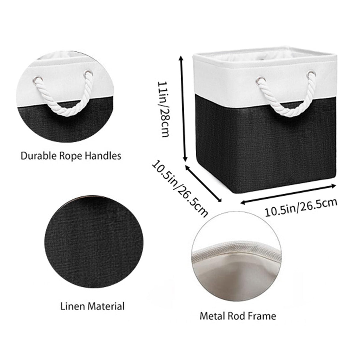 11x11 Inch Cube Storage Bins (6 Count)