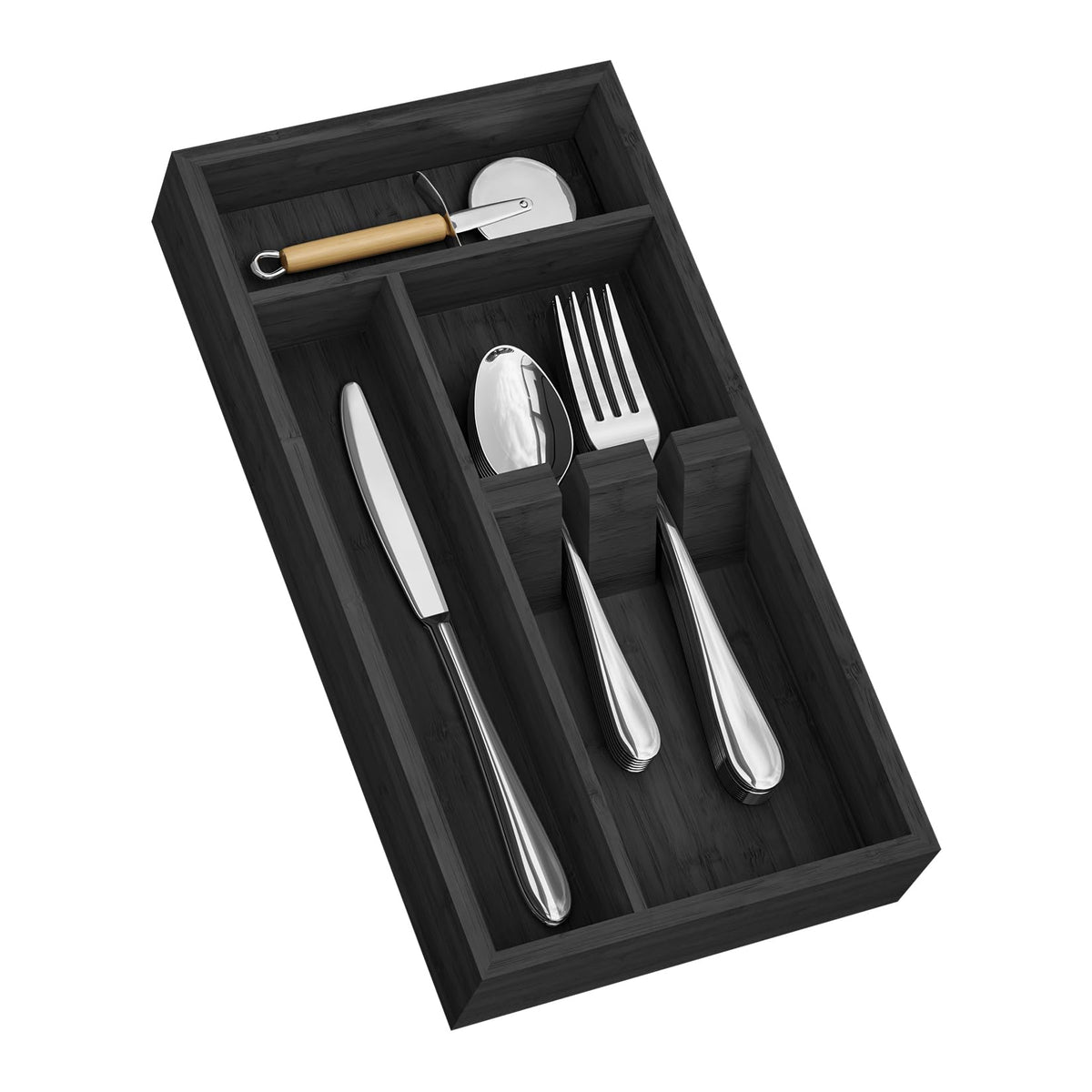 Bamboo Silverware Organizer