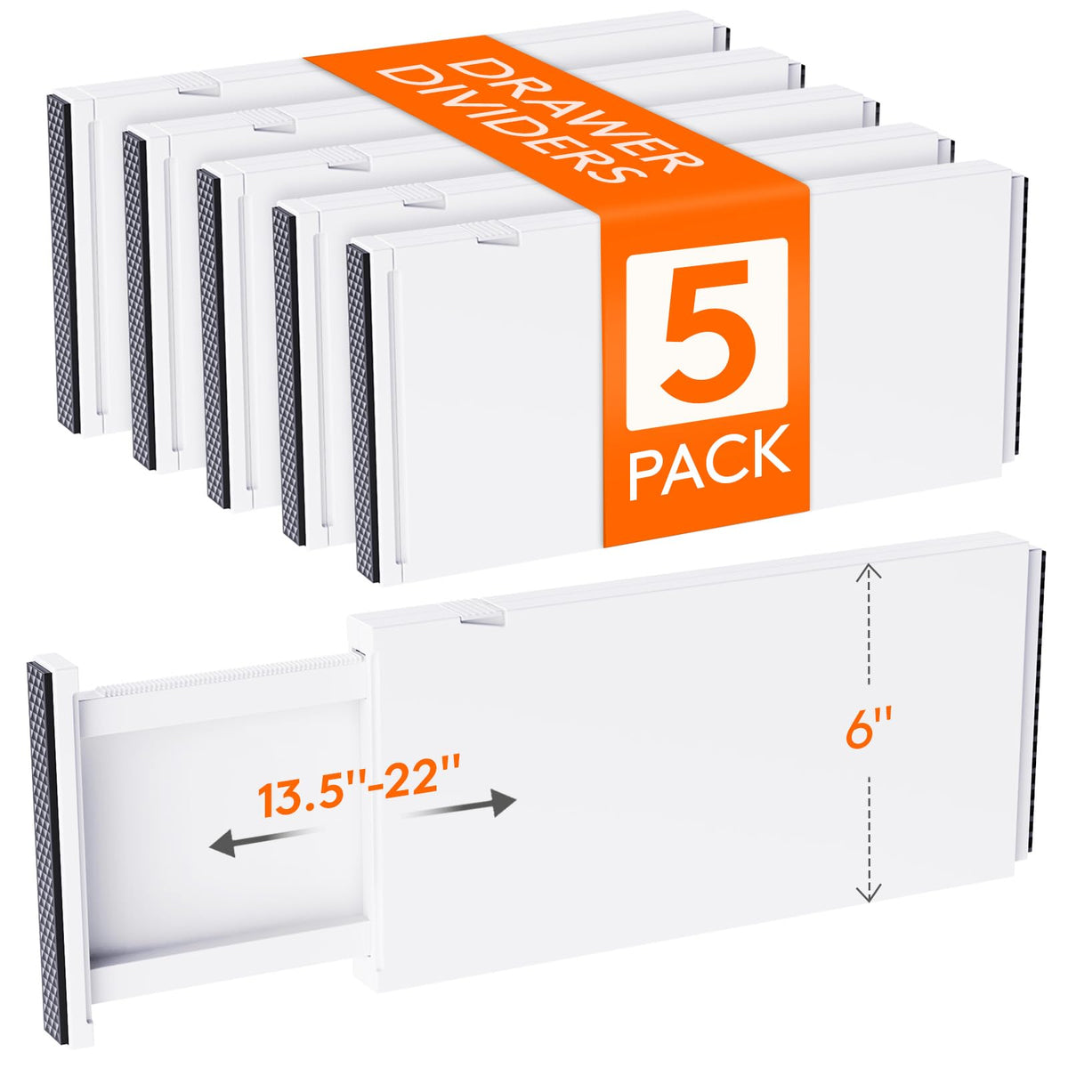 6" Tall Upgrade Drawer Dividers (5 Count)