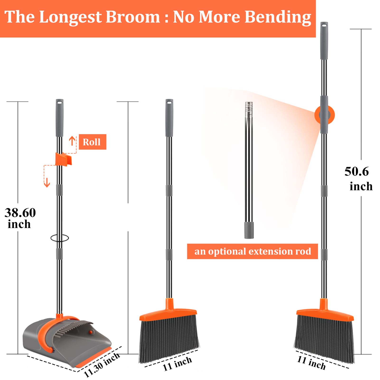 Broom and Dustpan Set for Home