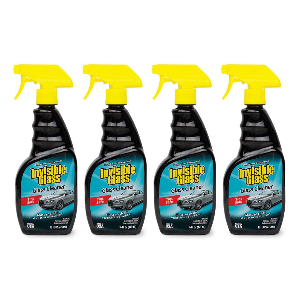 92163 4PK Premium Glass Cleaner Spray for Car Windshields and Windows (64 Fl Oz)
