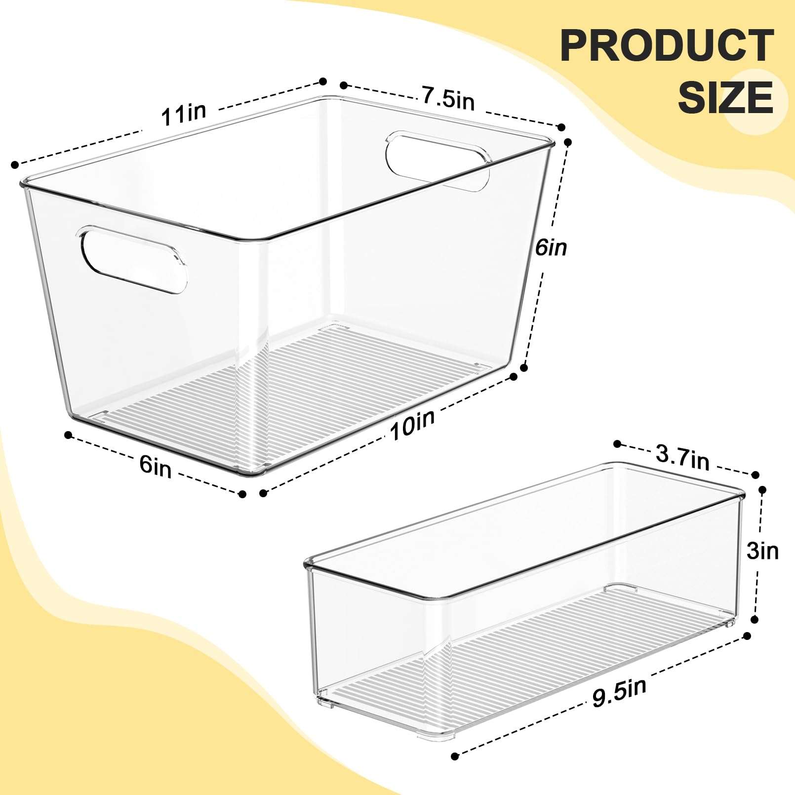 Set of 6 Pantry Organizers and Storage (8 Count)