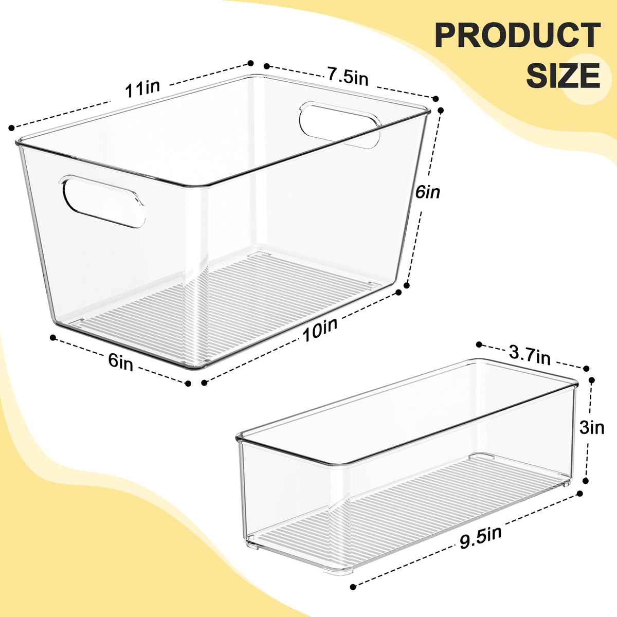 Set of 4 Pantry Organizers and Storage (4 Count)
