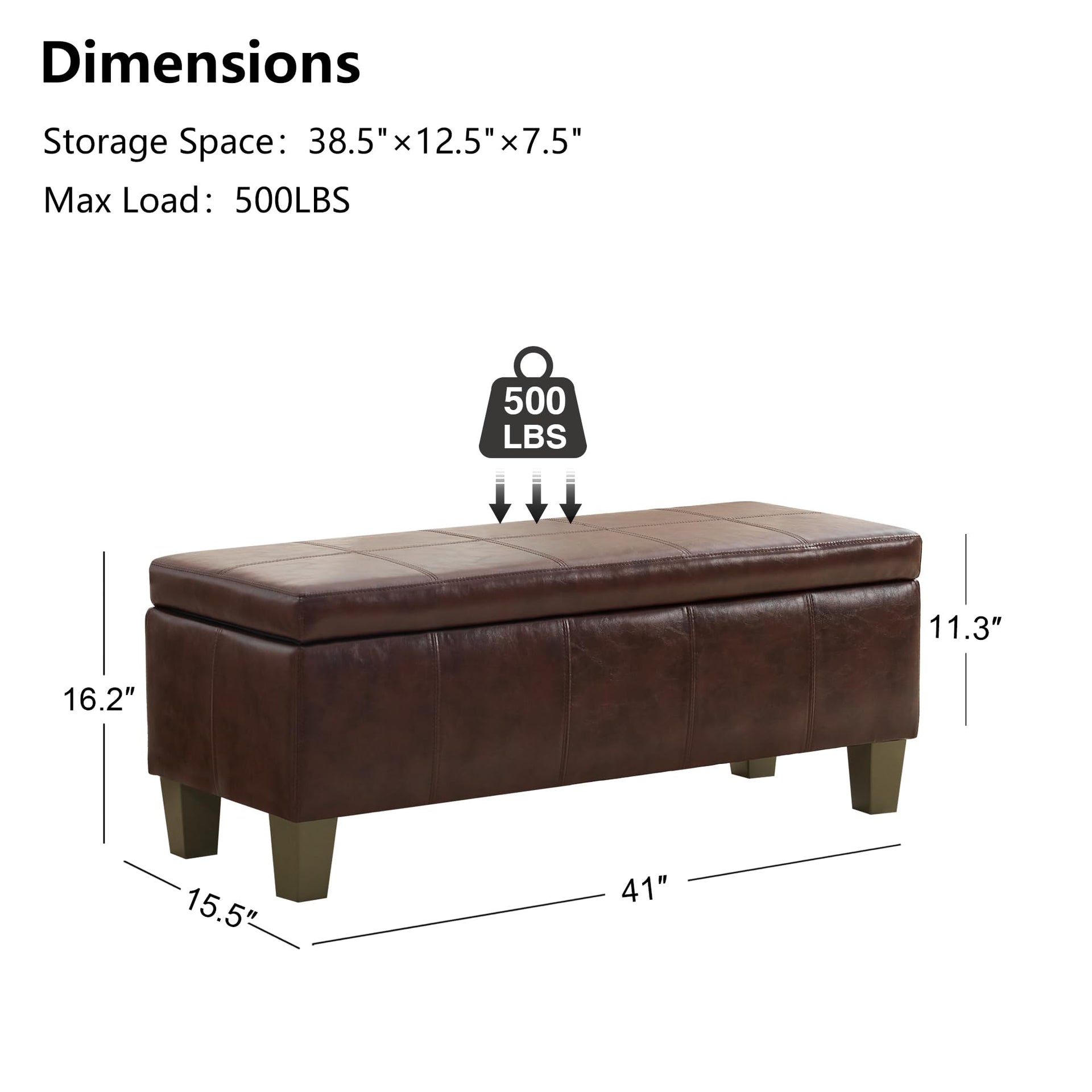 41" Storage Ottoman