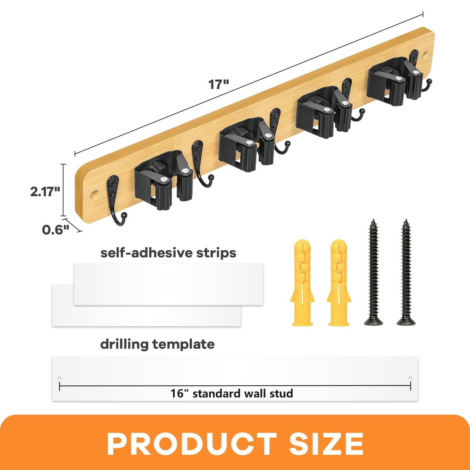 Broom Holder Wall Mount